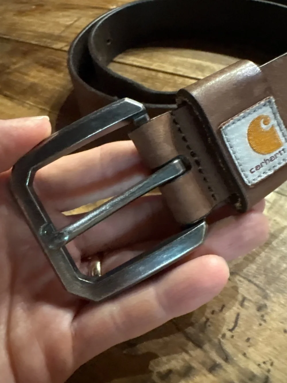 Carhartt brown leather belt size 42